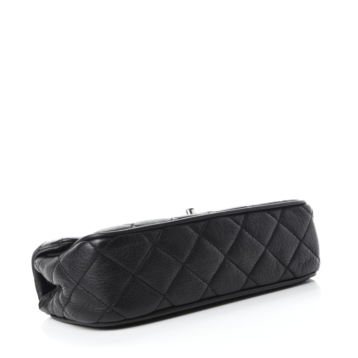 Deerskin Quilted East West Flap Black