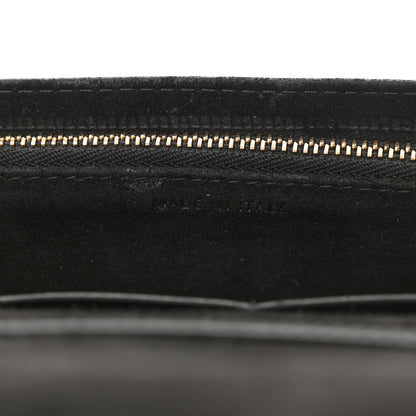 Christian Dior Calfskin Studded Diorama Wallet on Chain Pouch Black 7 of 13
