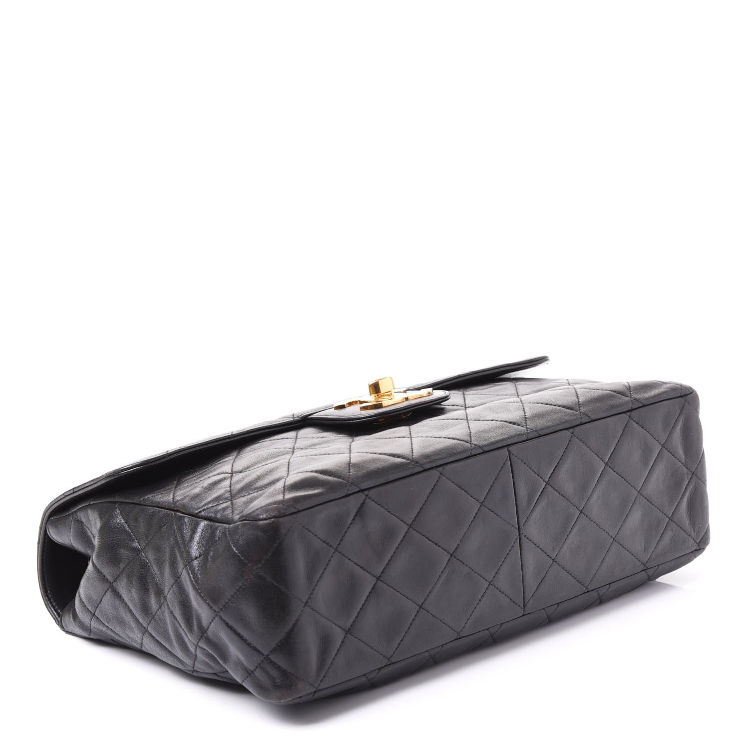 Chanel Lambskin Quilted Jumbo Single Flap Black 3 of 9