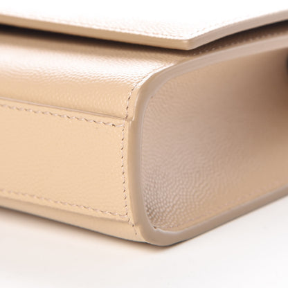 Saint Laurent Grain De Poudre Small Monogram Kate Satchel Nude Powder 8 of 9