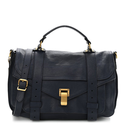 Proenza Schouler Lambskin Medium PS1 Satchel Midnight 1 of 21