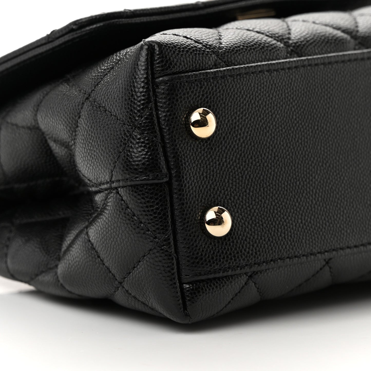 Caviar Quilted Extra Mini Coco Handle Flap Black