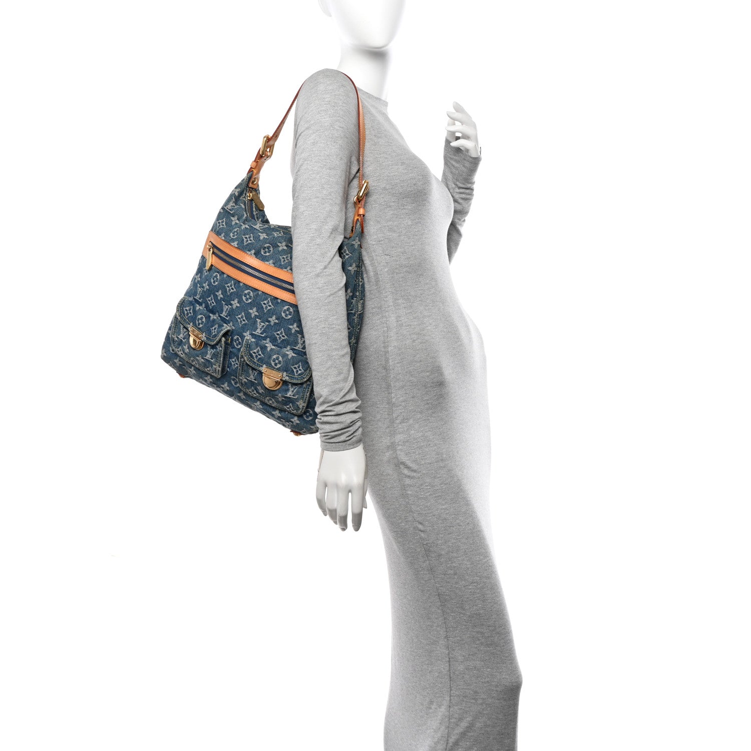 Louis Vuitton Denim Baggy GM Blue 2 of 10