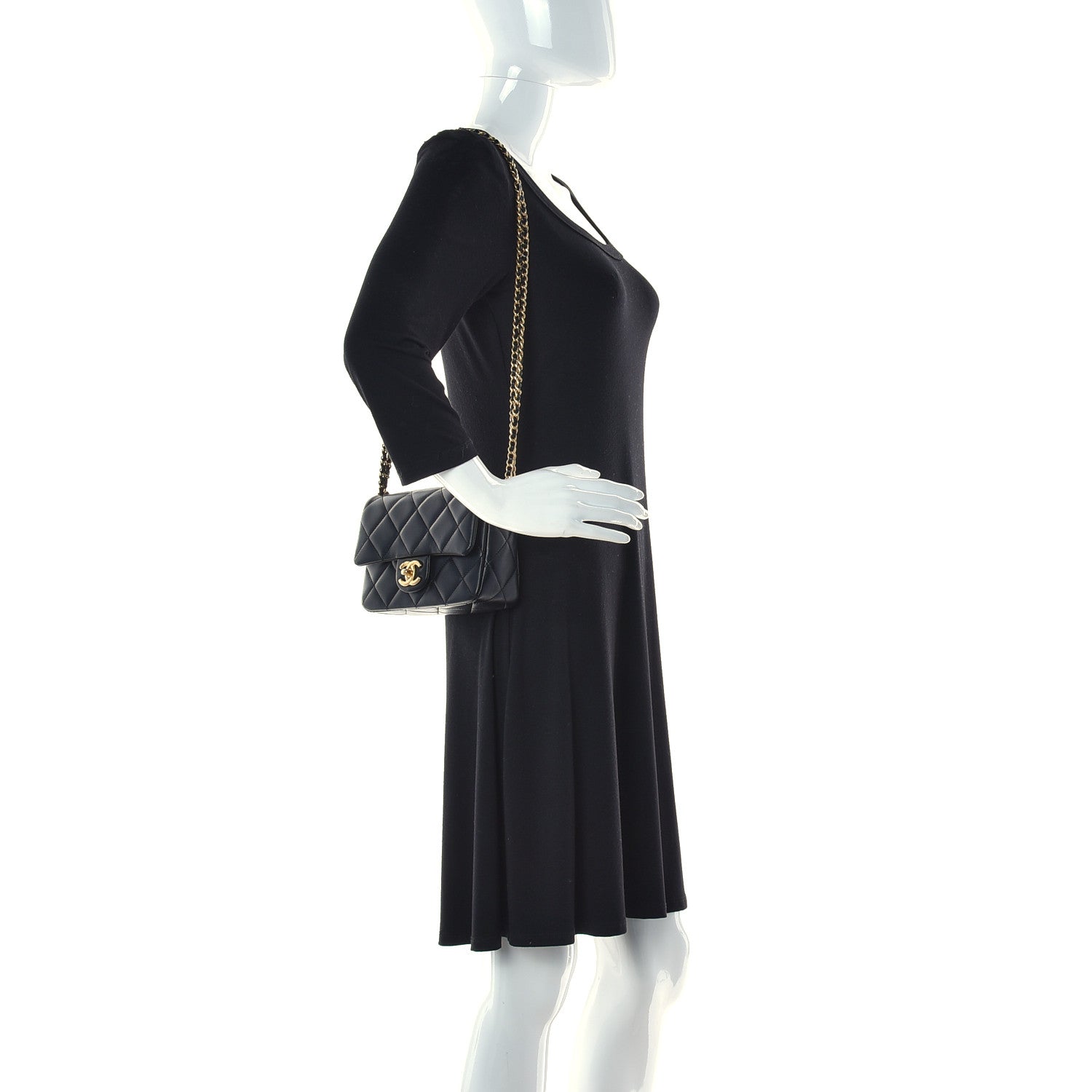 Chanel Lambskin Quilted Mini My Perfect Flap Black 2 of 9