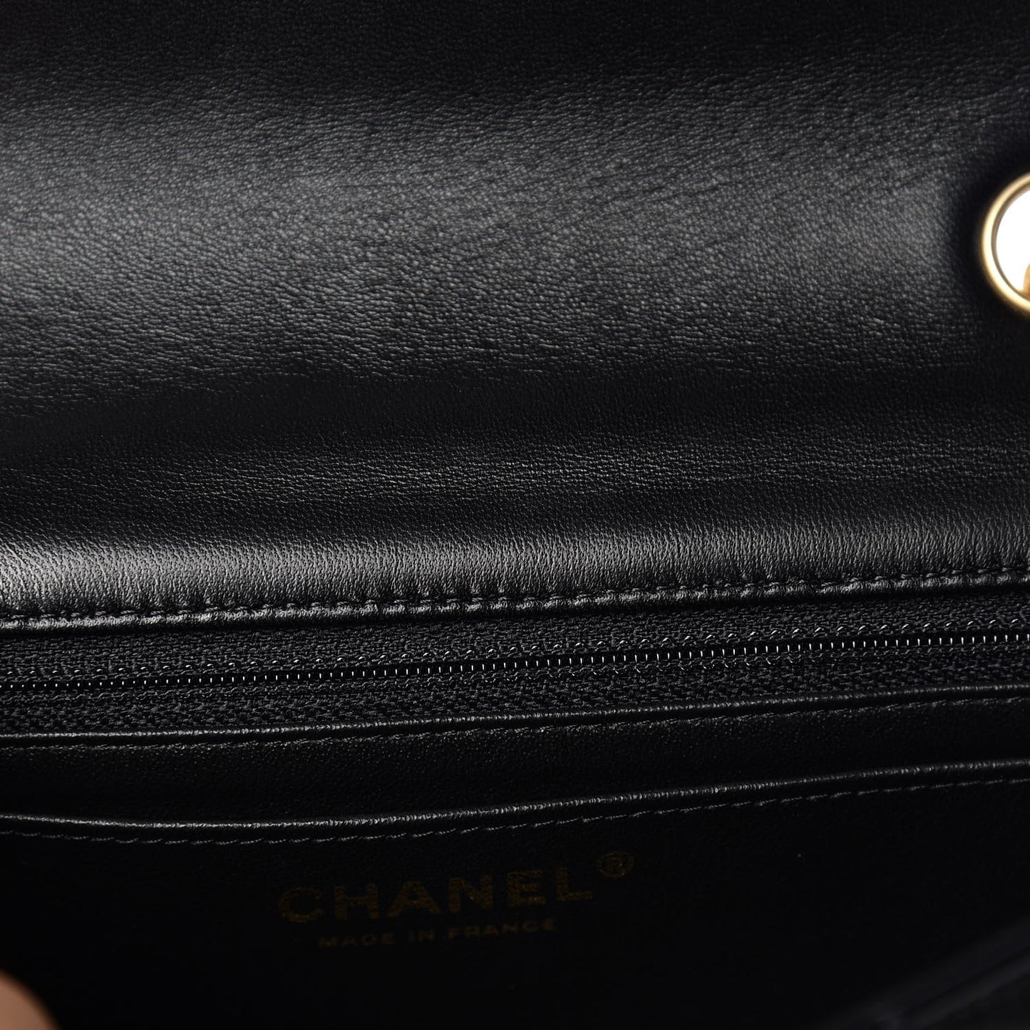 Lambskin Quilted Mini Rectangular Flap Black