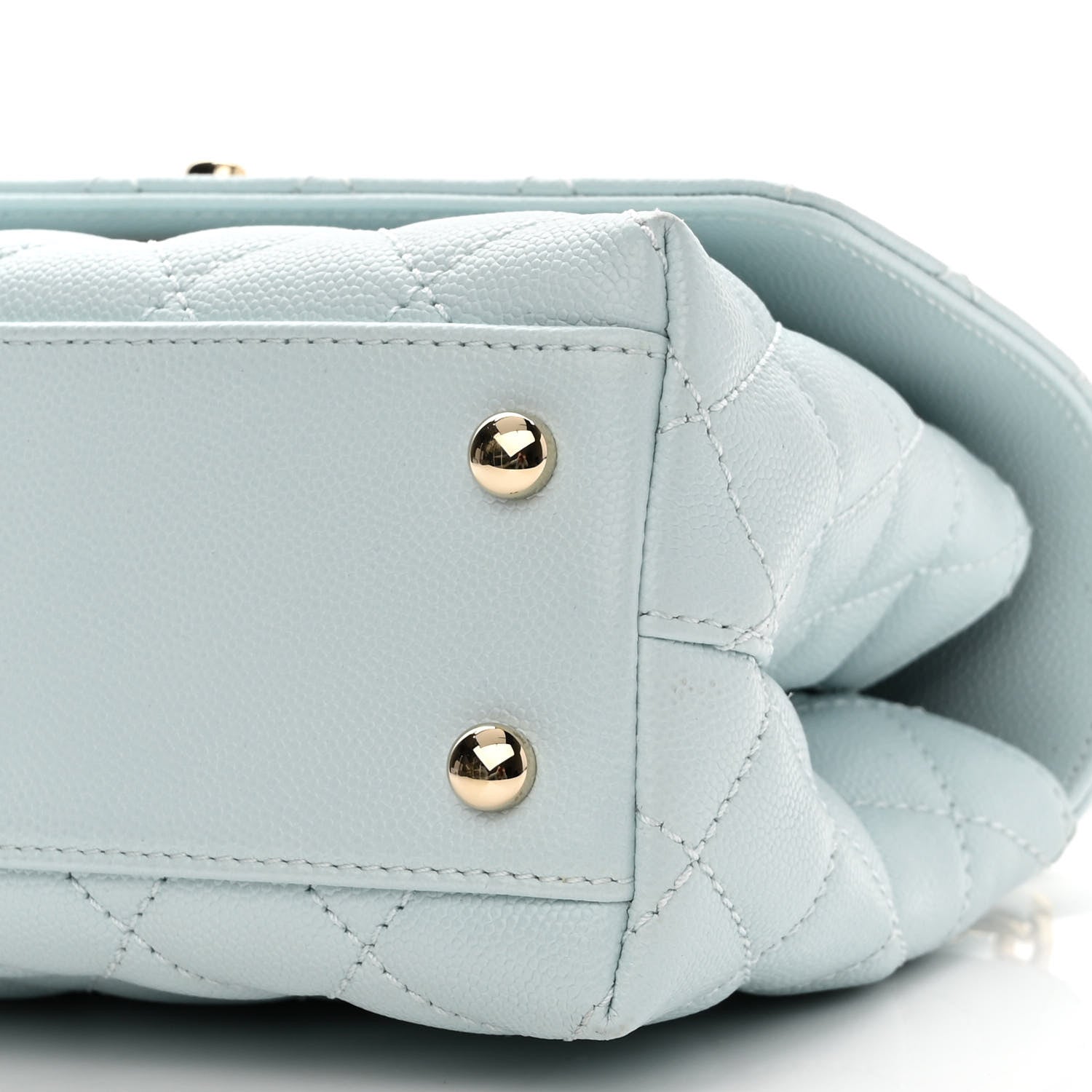 Chanel Caviar Quilted Mini Coco Handle Flap Light Blue 10 of 11