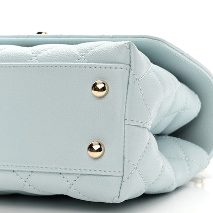Chanel Caviar Quilted Mini Coco Handle Flap Light Blue 10 of 11