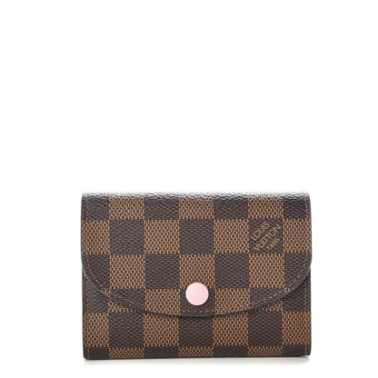 Louis Vuitton Damier Ebene Rosalie Coin Purse Rose Ballerine 1 of 8