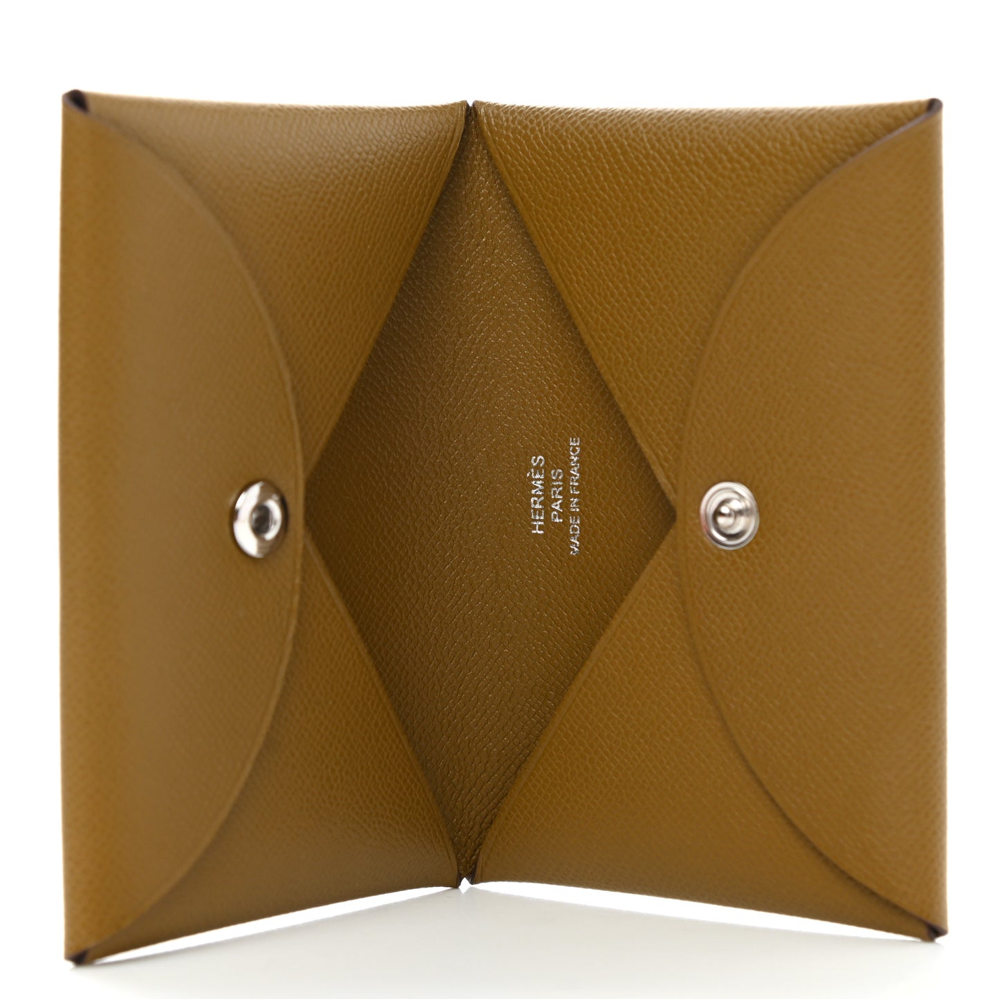 Madame Calfskin Calvi Card Case Bronze Dore