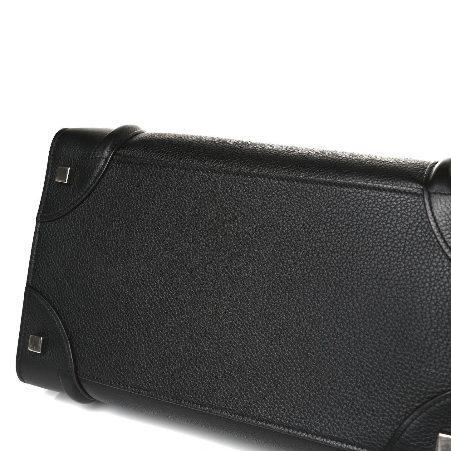 Drummed Calfskin Mini Luggage Black