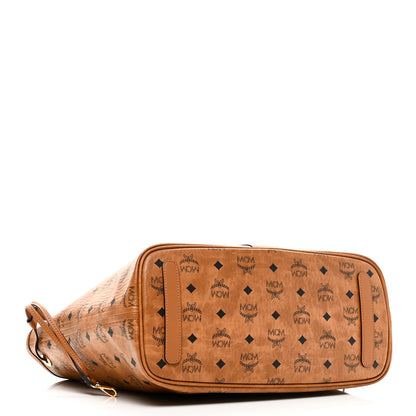 MCM Visetos Medium Reversible Shopper Tote Cognac 7 of 15