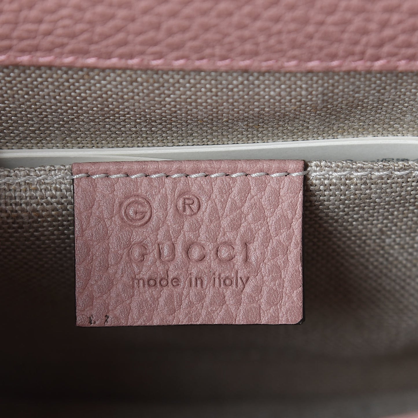 Dollar Calfskin Small Interlocking G Shoulder Bag Soft Pink