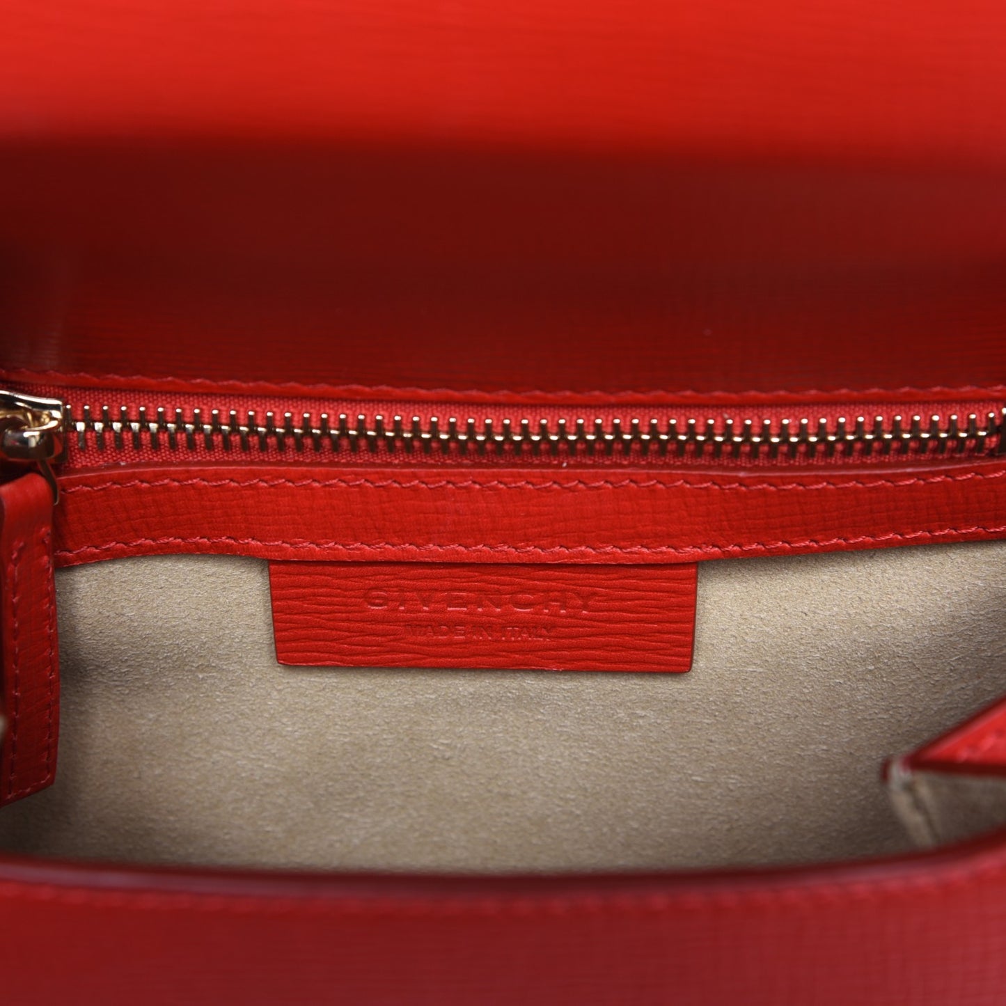 Textured Calfskin Mini Pandora Box Chain Crossbody Bag Medium Red