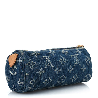 Louis Vuitton Monogram Denim Speedy GM Pochette Case 3 of 7
