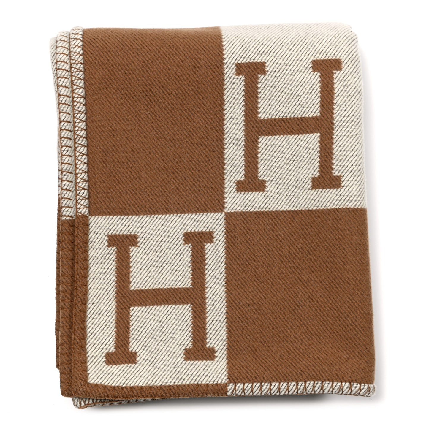 Wool Cashmere Avalon Blanket Ecru Camel