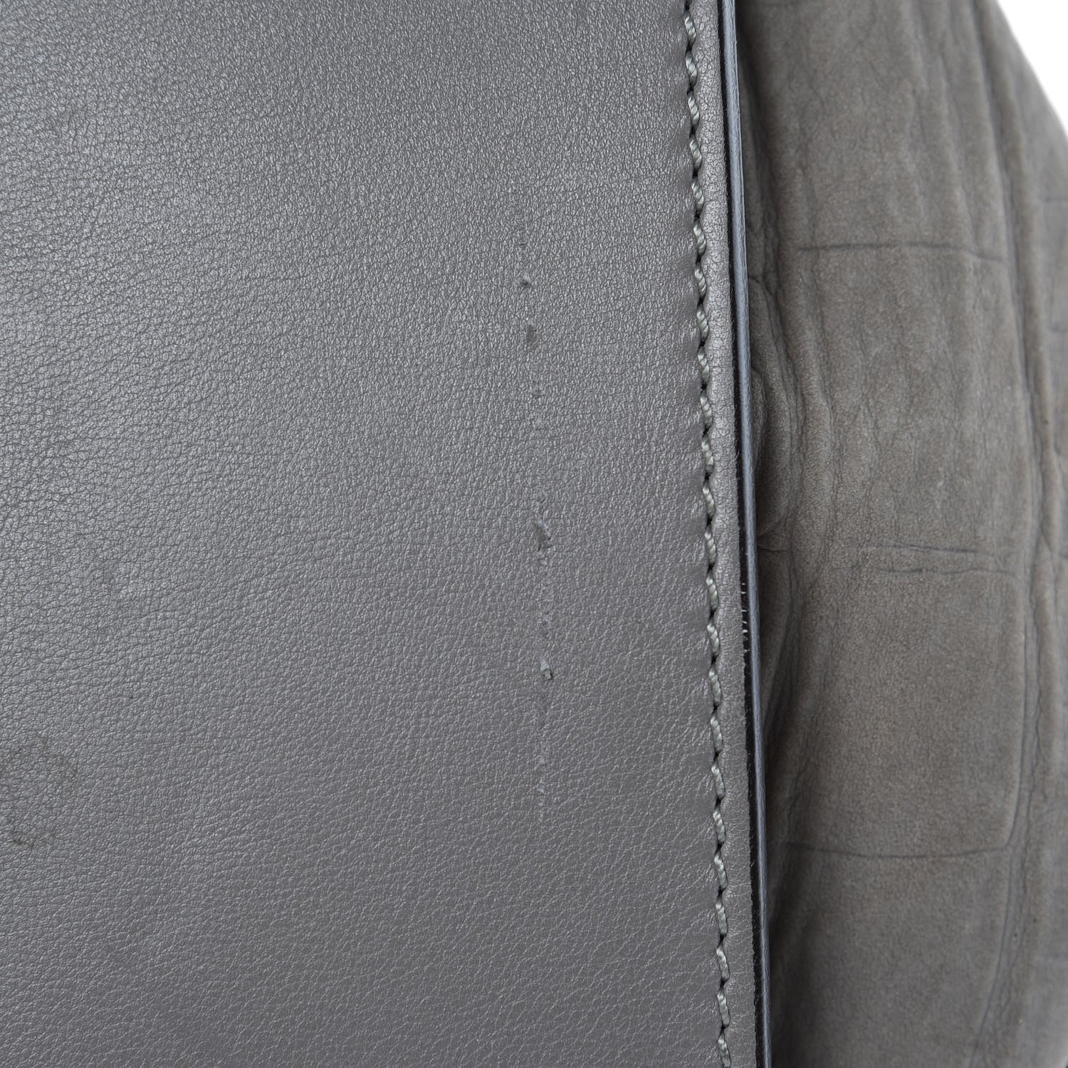 Celine Crocodile Embossed Nubuck Large Phantom Luggage Grey 13 of 18