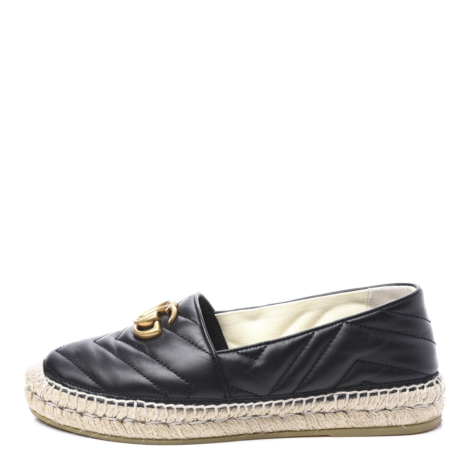 Gucci Nappa Matelasse GG Marmont Espadrilles 37 Black 1 of 11