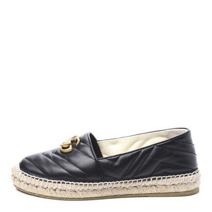 Gucci Nappa Matelasse GG Marmont Espadrilles 37 Black 1 of 11