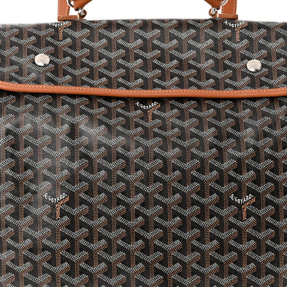 Goyard Goyardine Saint Leger Soft Briefcase Backpack Black Gold 7 of 9