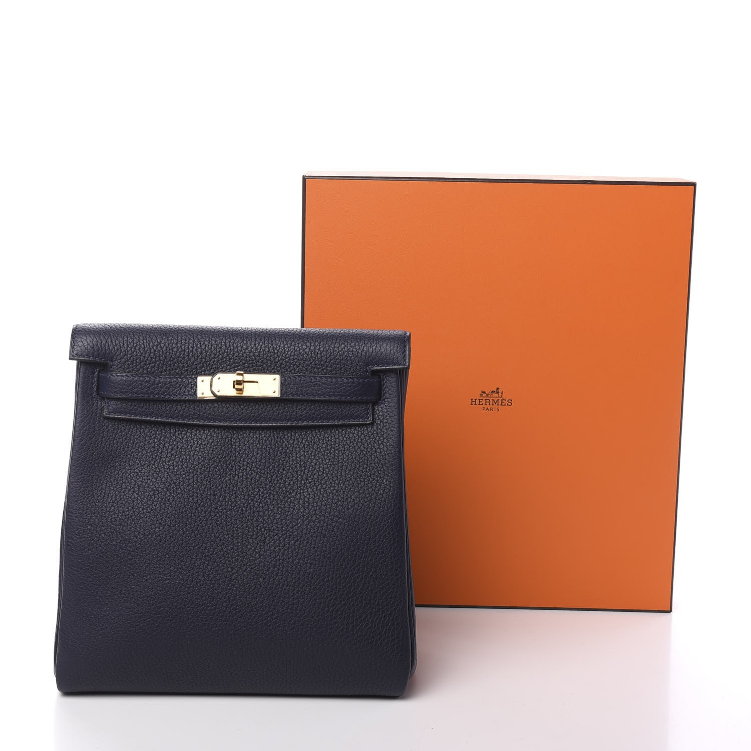 Hermes Taurillon Clemence Kelly Ado Backpack Bleu Nuit 10 of 10