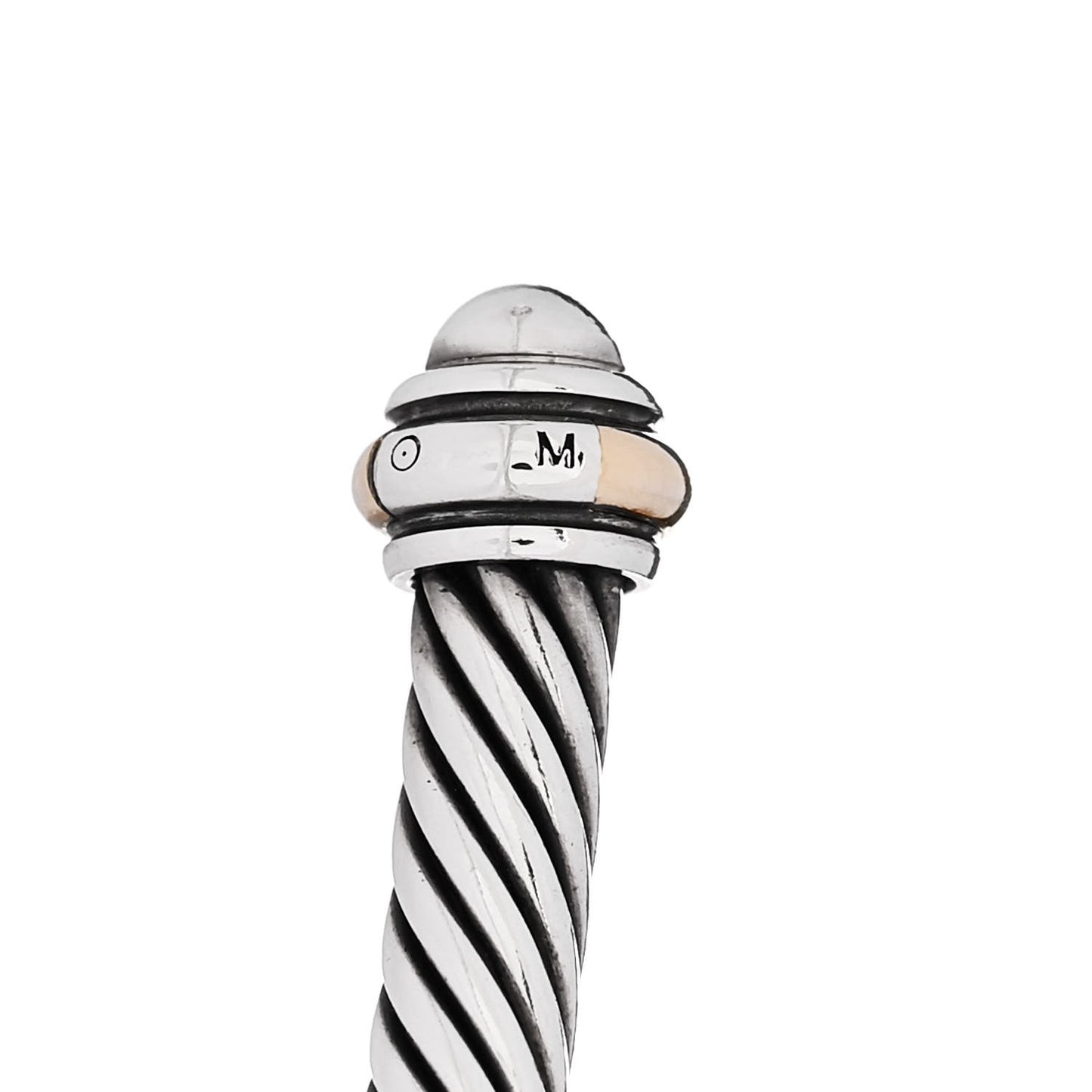 Sterling Silver 18K Yellow Gold 4mm Cable Classics Bracelet