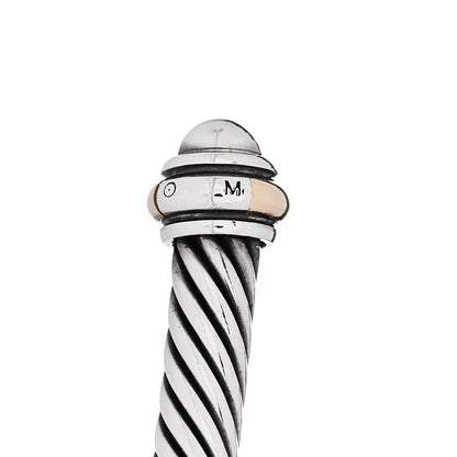 David Yurman Sterling Silver 18K Yellow Gold 4mm Cable Classics Bracelet 4 of 4