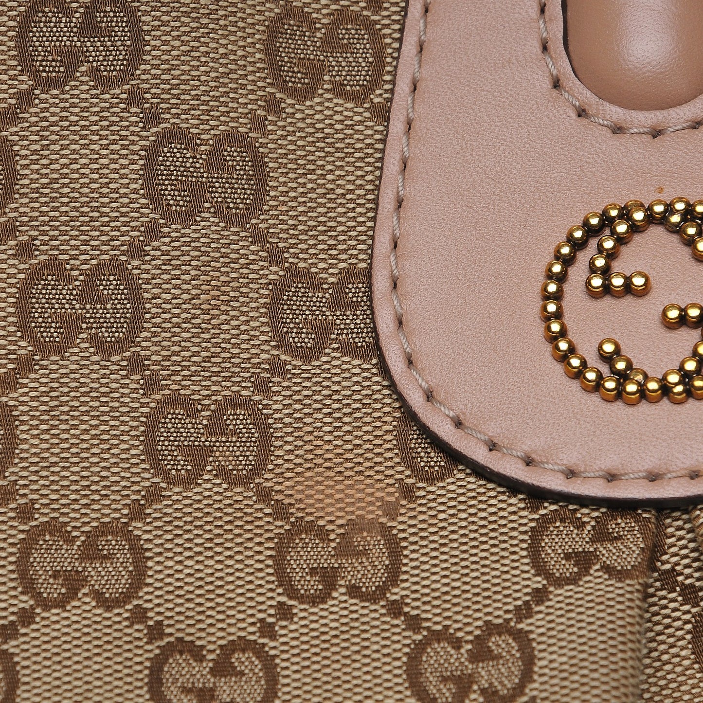 Monogram Medium Scarlett Studded Tote Pink