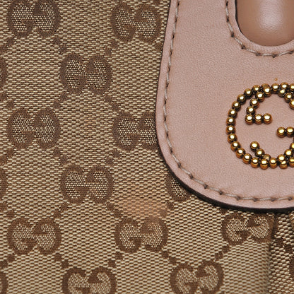 Gucci Monogram Medium Scarlett Studded Tote Pink 8 of 9