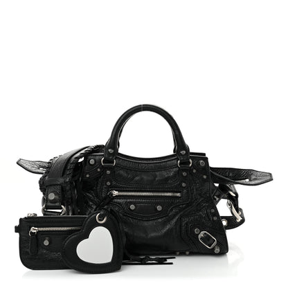 Balenciaga Agneau Arena Neo Cagole Handbag XS Black 3 of 10