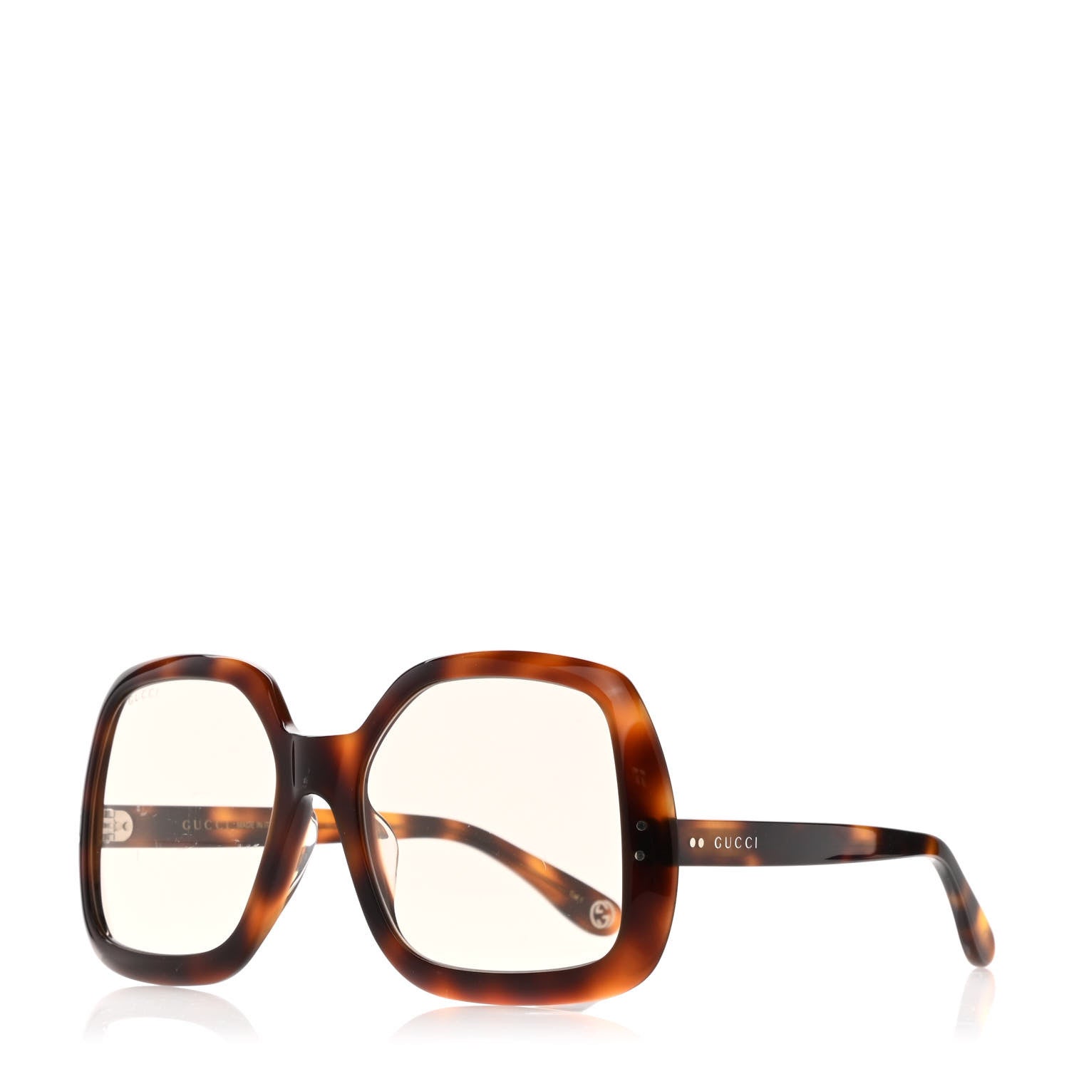 Gucci Squared Frame GG0625S Glasses Havana Brown 1 of 9