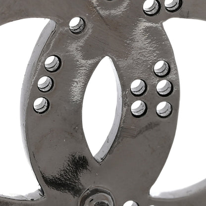 Chanel Ruthenium Crystal Star CC Earrings 5 of 6