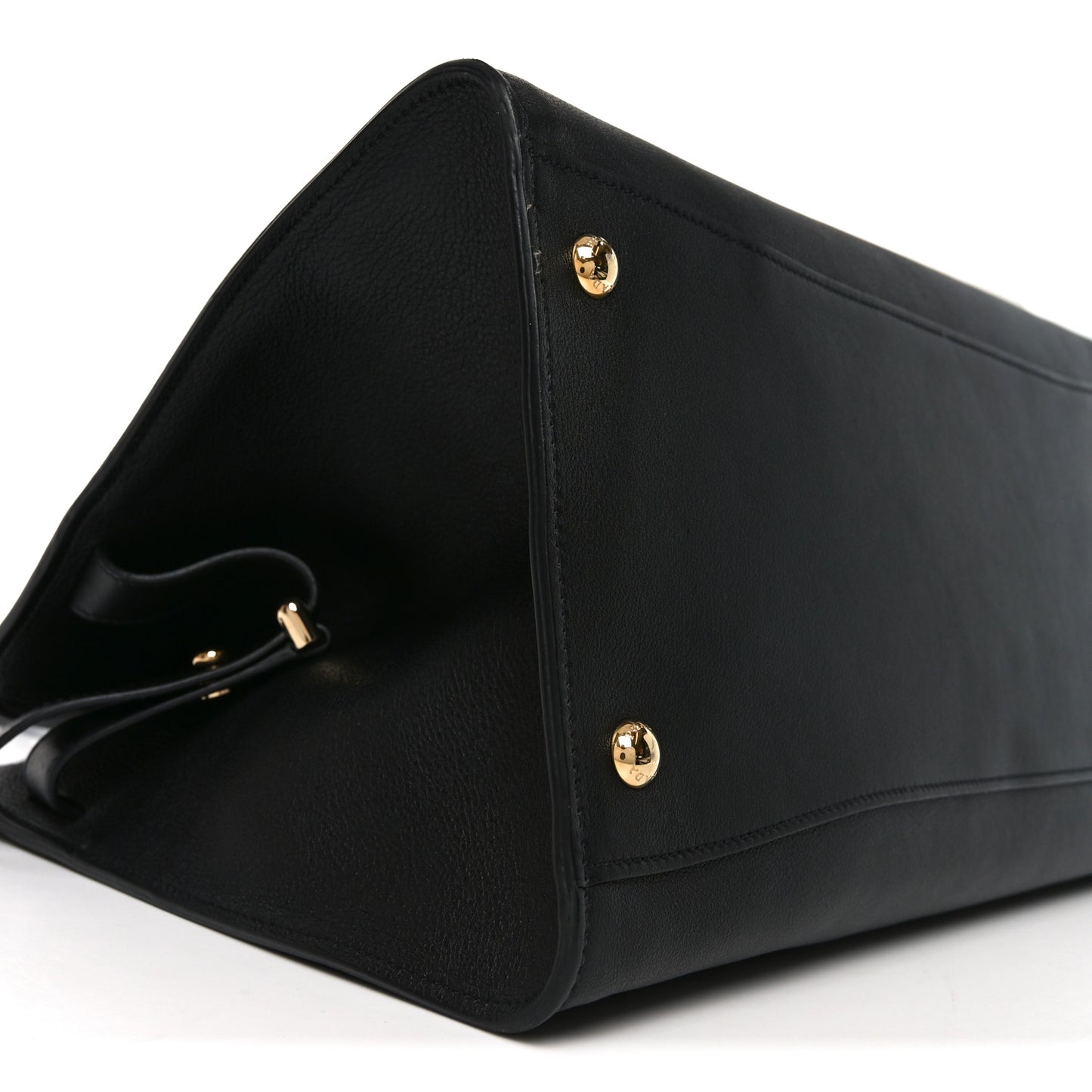 Soft Grain Calfskin Large Tote Bag Black