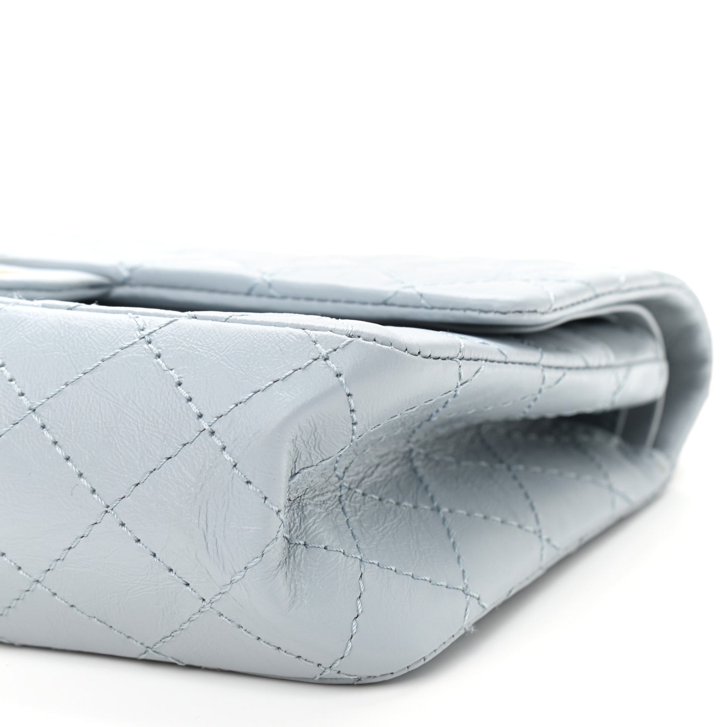 Aged Calfskin Quilted 2.55 Reissue 225 Flap Light Blue