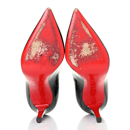 Christian Louboutin Patent Calfskin Pigalle 100 Pumps 38 Black 4 of 4