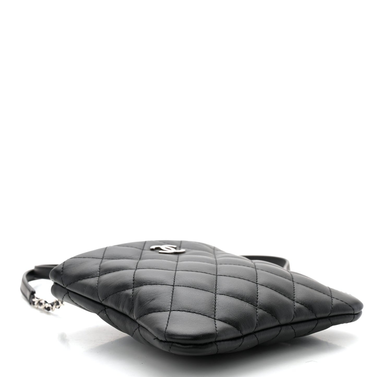 Lambskin Quilted Crossbody Bag Black