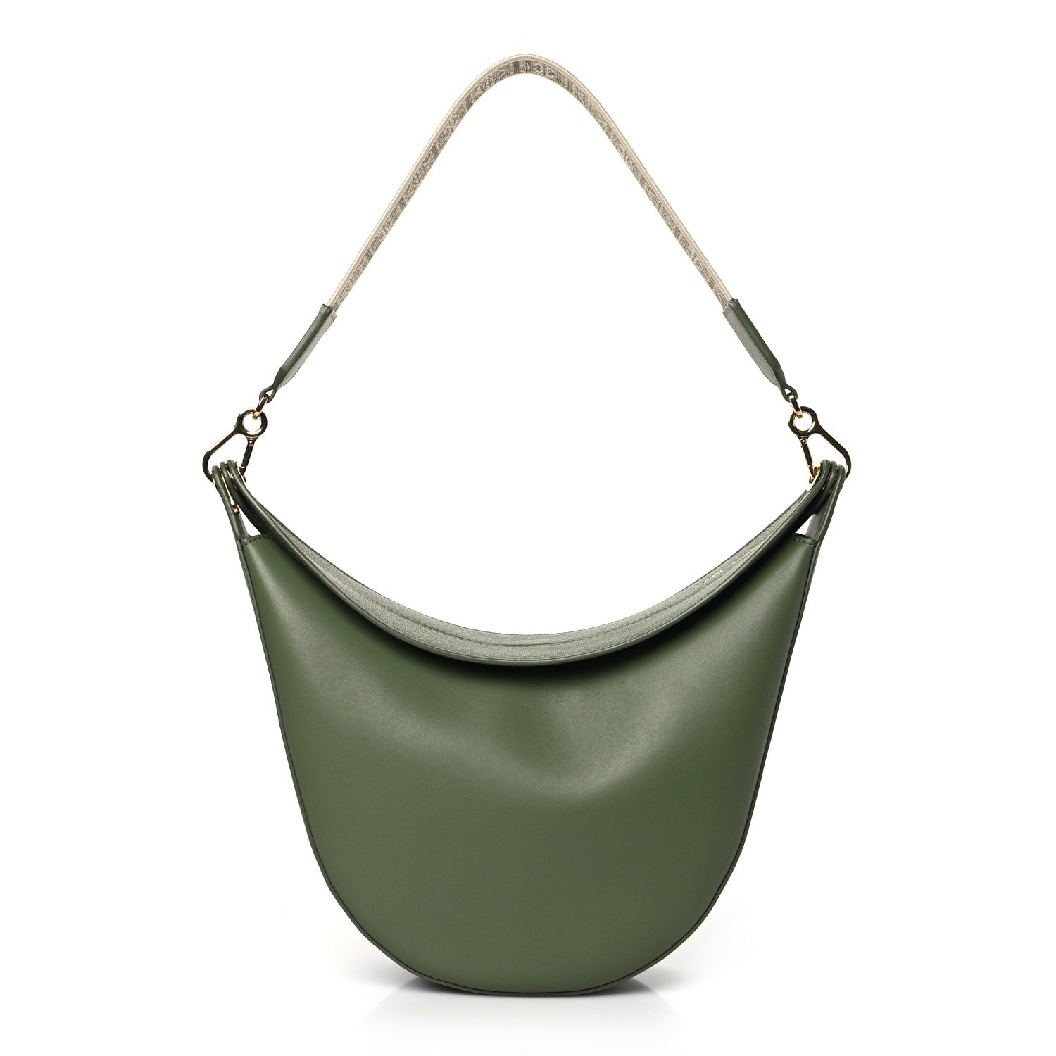 Loewe Satin Calfskin Jacquard Luna Bag Avocado Green 1 of 8