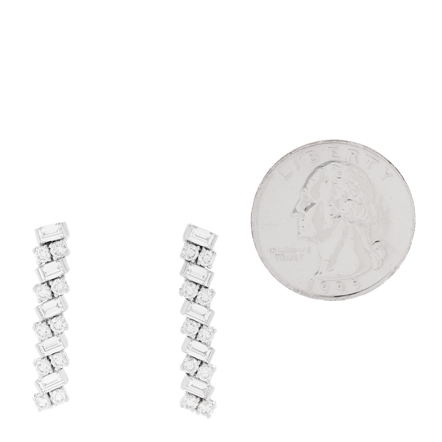Cartier 18K White Gold Diamond Reflection de Cartier Earrings 2 of 6