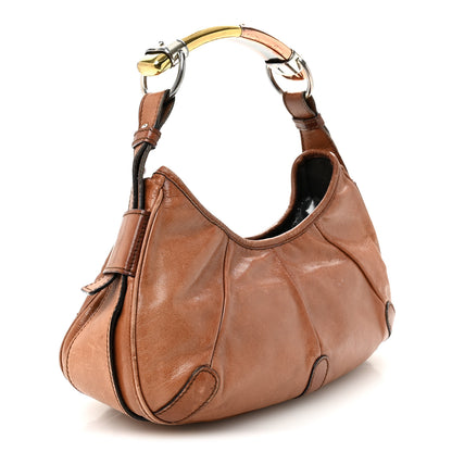 Saint Laurent Calfskin Metal Mombasa Hobo Beige 3 of 9