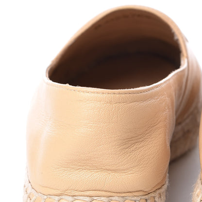 Chanel Lambskin CC Espadrilles 35 Beige Black 15 of 18