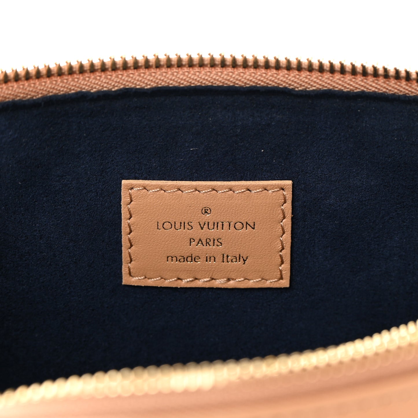 Lambskin Embossed Monogram Coussin PM Camel