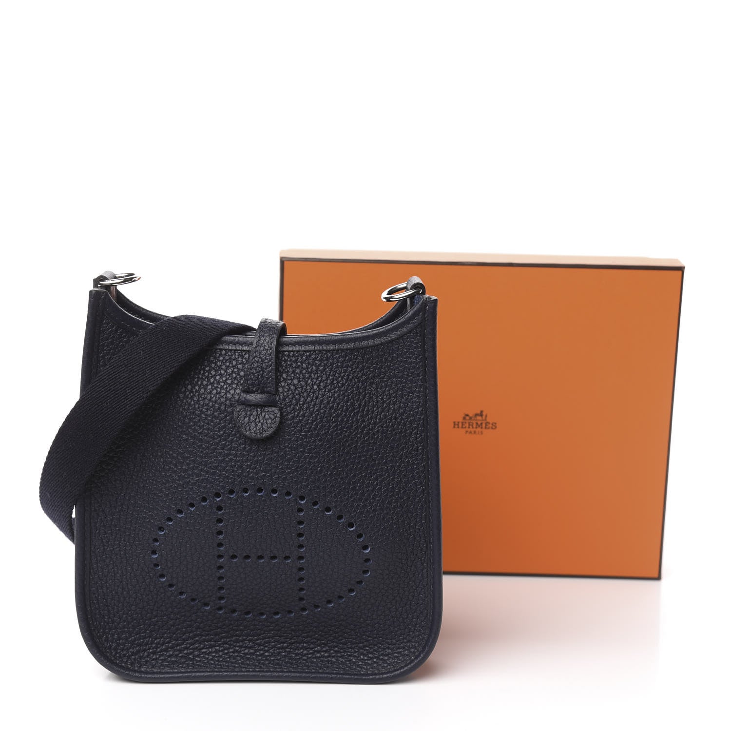 Hermes Taurillon Clemence Evelyne TPM Bleu Nuit 11 of 11