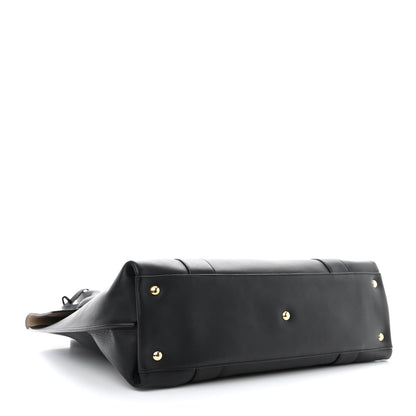 Salvatore Ferragamo Calfskin Large Sookie Satchel Black 4 of 9