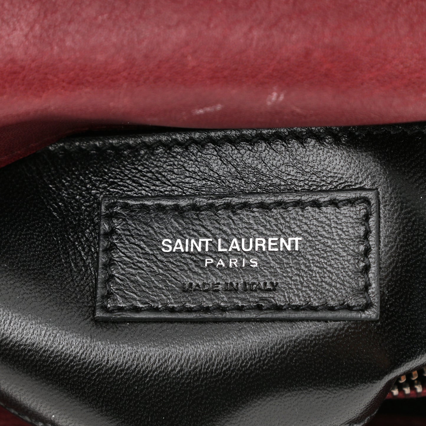 Sheepskin Matelasse Chevron Monogram Medium College Bag Rouge Legion