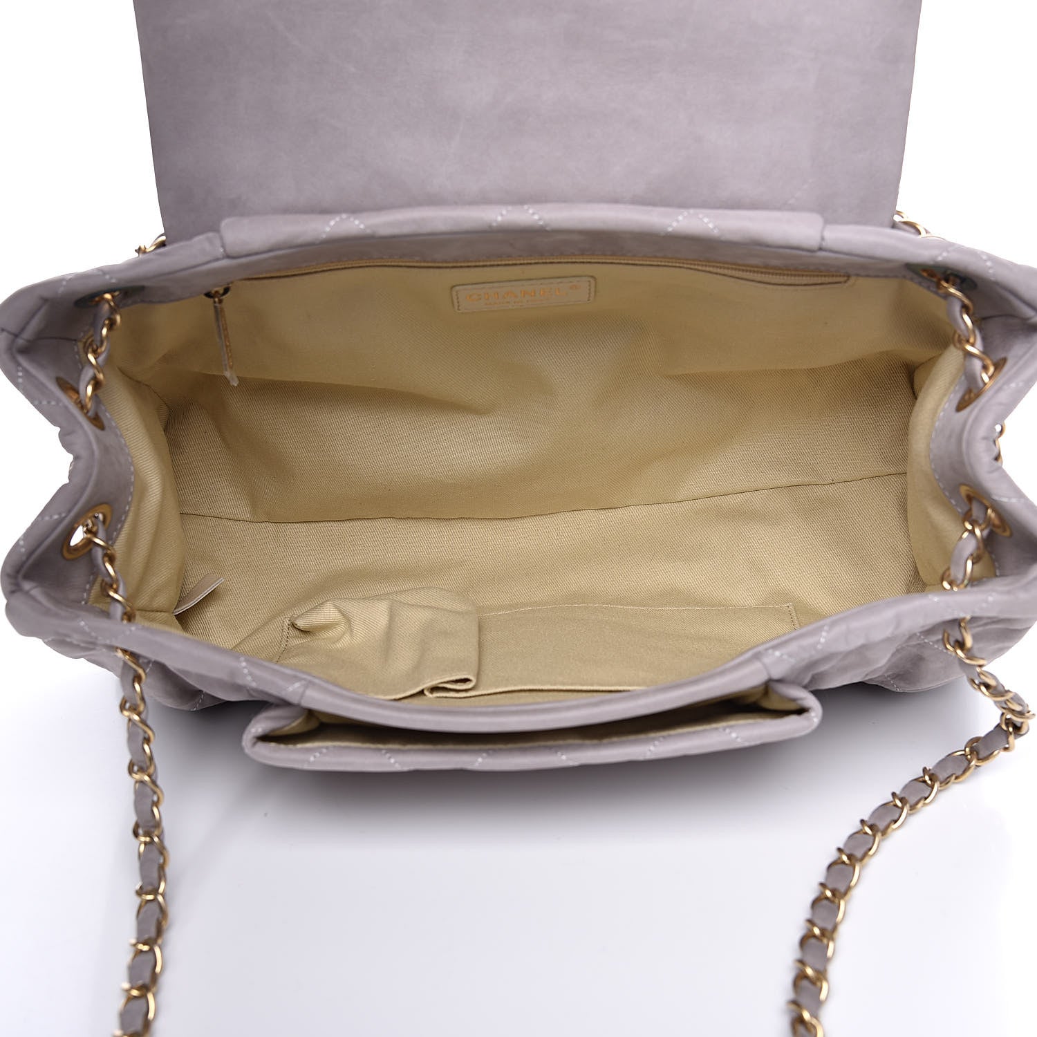 Chanel Iridescent Calfskin Large Chic Quilt Flap Gris 5 of 13