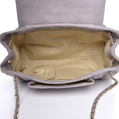Chanel Iridescent Calfskin Large Chic Quilt Flap Gris 5 of 13