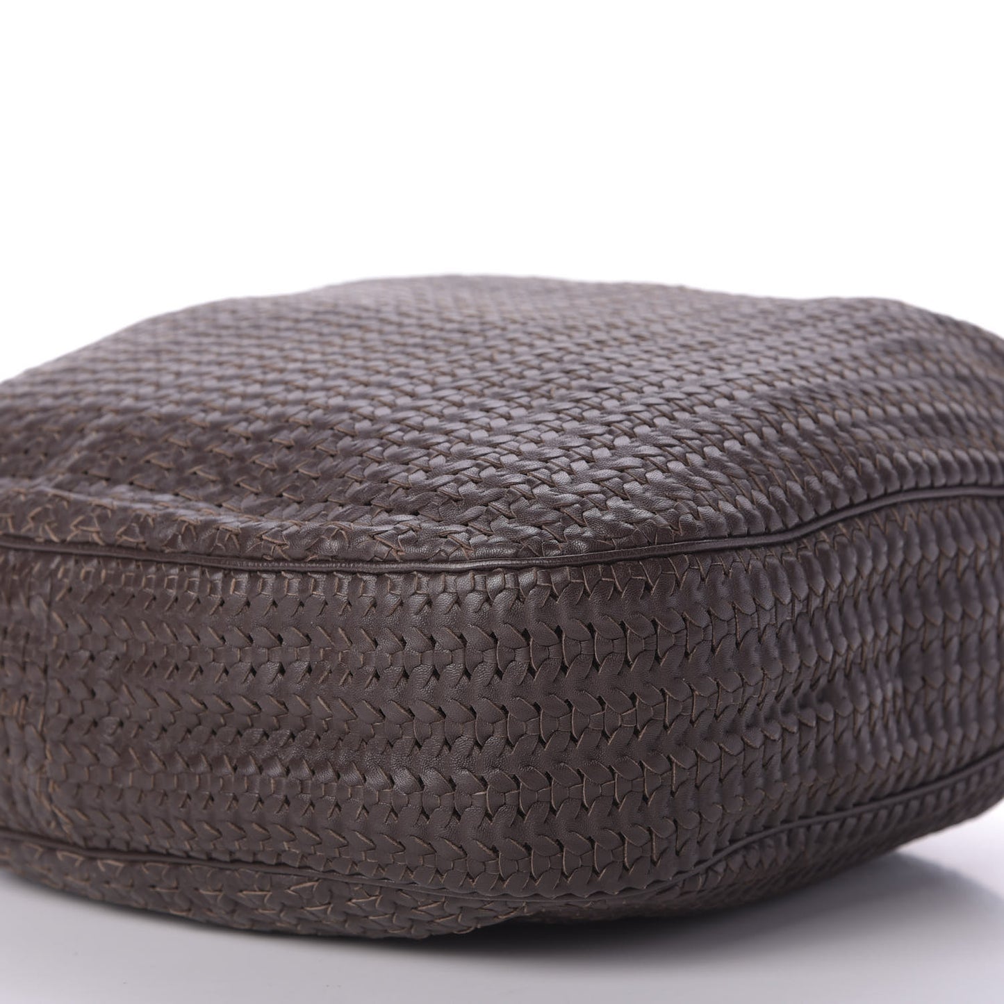 Lambskin Woven Hobo Brown