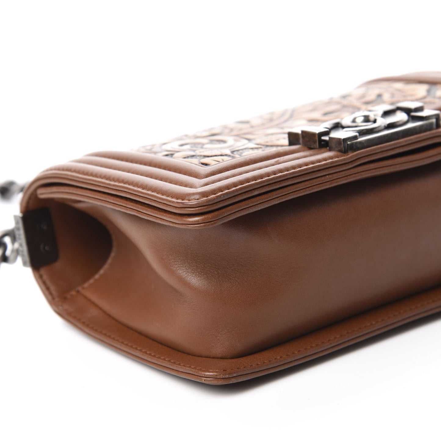 Calfskin Embossed Small Cordoba Boy Flap Brown
