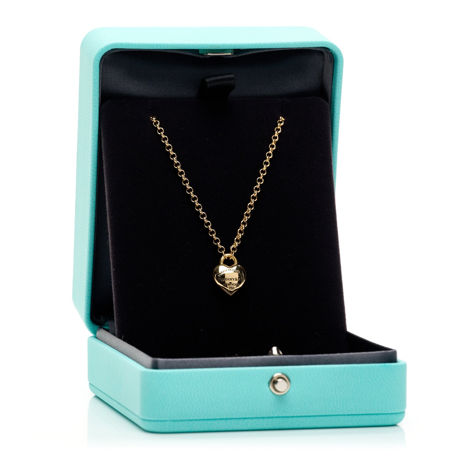 Tiffany 18K Yellow Gold Return to Tiffany Full Heart Pendant Necklace 6 of 6