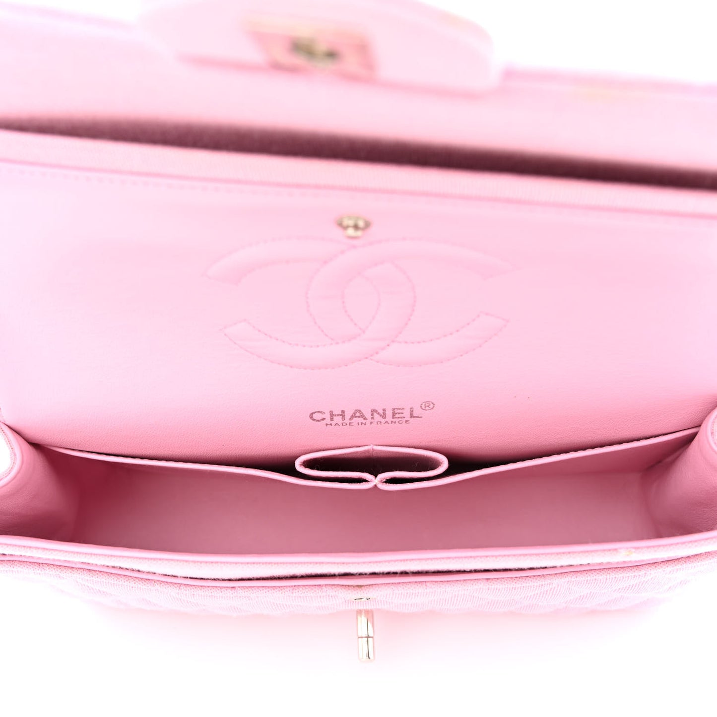 Jersey Quilted Small Double Flap Pink