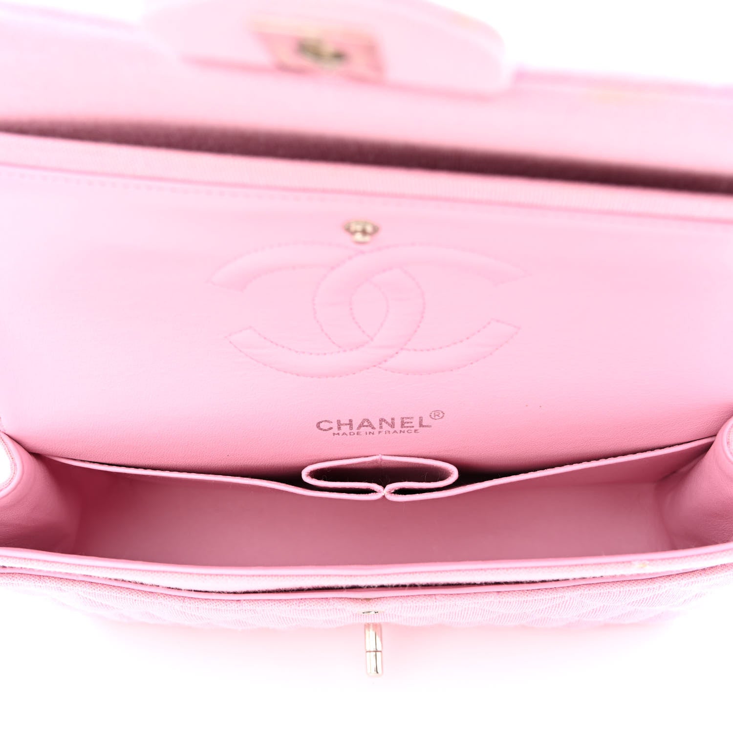 Chanel Jersey Quilted Small Double Flap Pink 5 of 15
